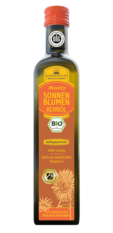 Moritz Sonnenblumenöl mit Ehrenpreis Label
