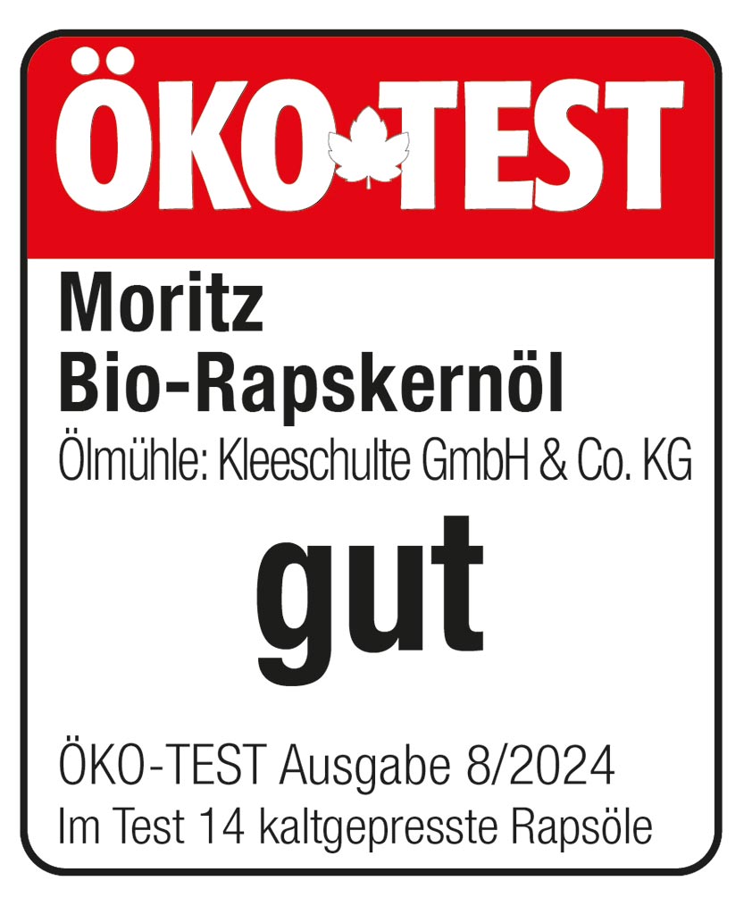 Moritz Rapskernöl Ökotest gut - Rapsöl Test 8_2024