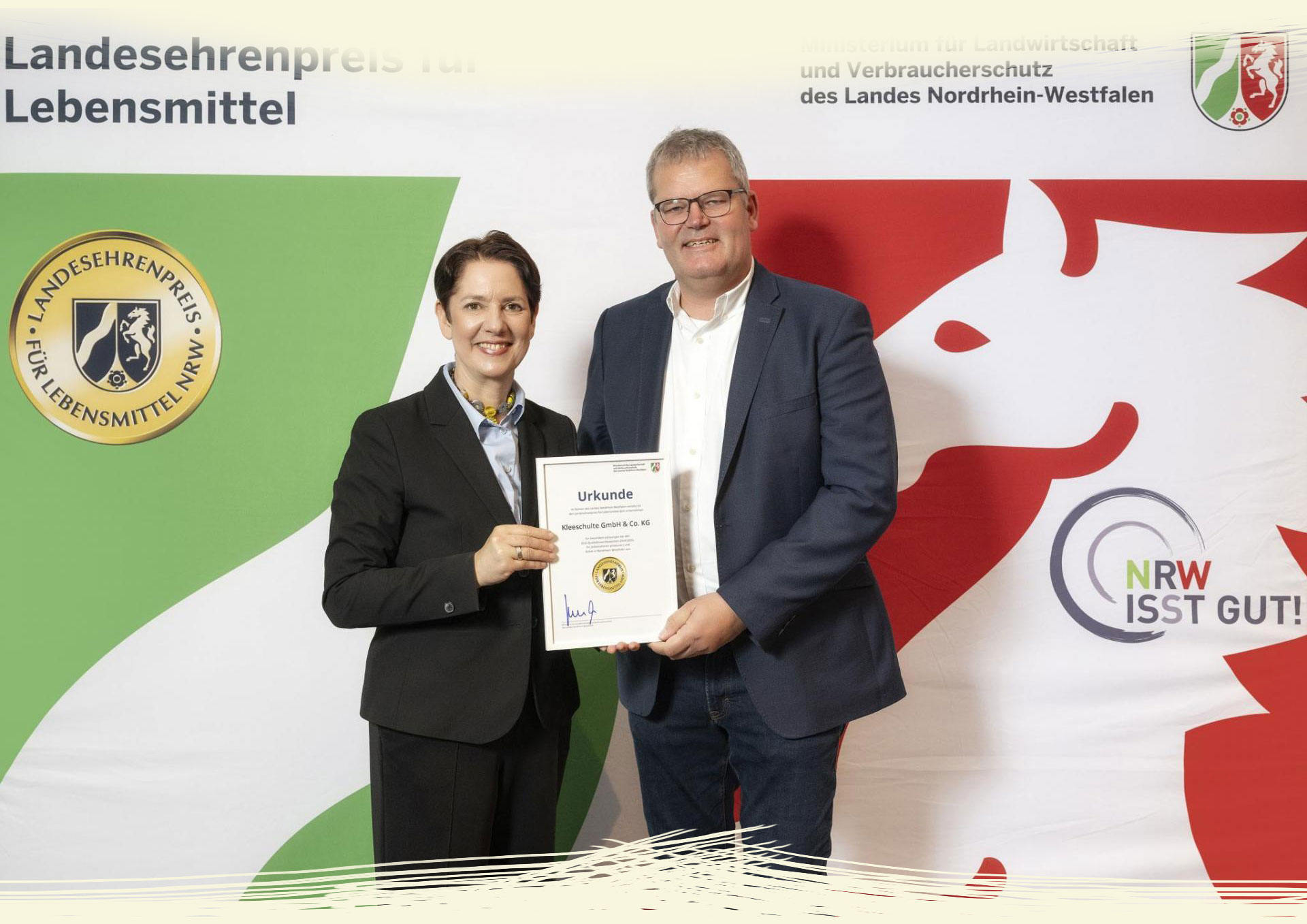 Landesehrenpreis für Lebensmittel 2025 für Kleeschulte Ölmühle Moritz Speiseöle